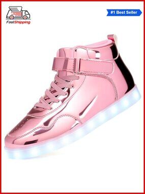 ✨ APTESOL Unisex Rechargeable LED Light Up High Top Sneakers